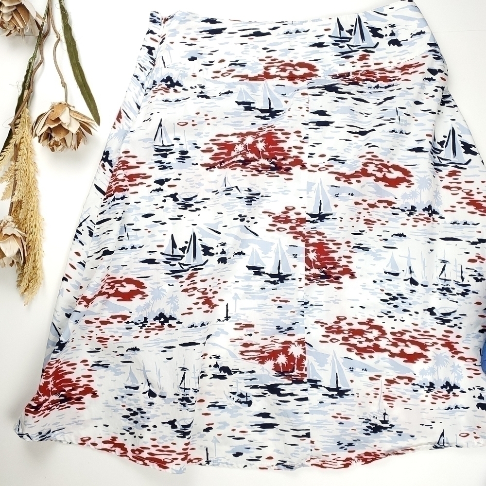 Oshkosh B'gosh Red White Blue Cotton Skirt Size 8 - Picture 5 of 10